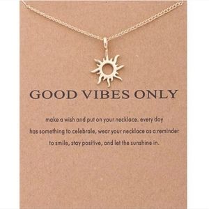 Summer Sale ☀️Sun Pendant Good Vibes Gold Necklace